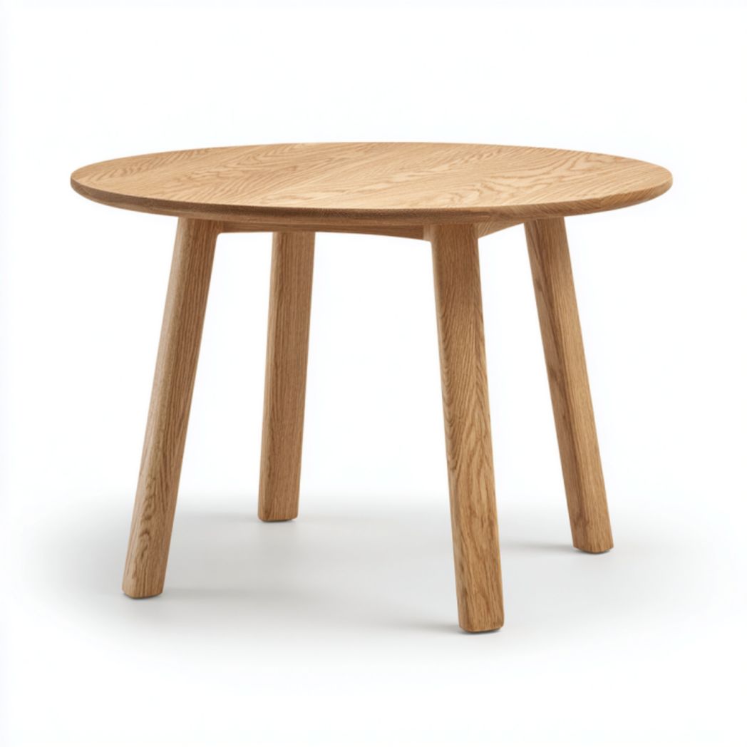 Houten tafel met metalen poten en onderrek 50 x 50 x 50cm naturel en wit