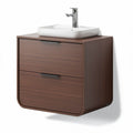 Wandmeubel met wastafel en opberglades van hout 60 x 45 x 45cm