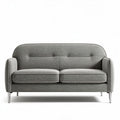 Grijze bank met stalen poten afmetingen 180 x 85 x 80cm